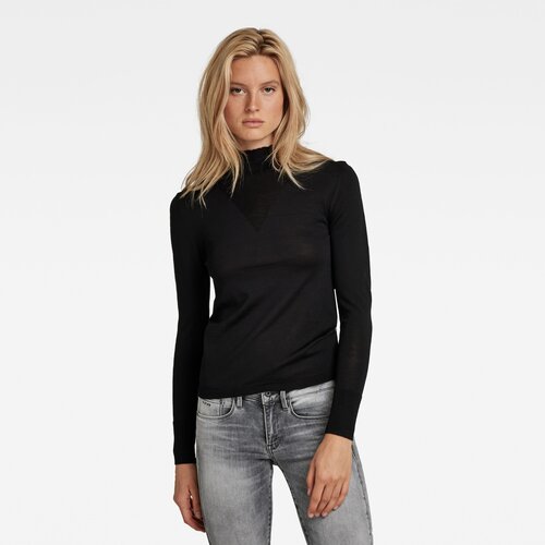G-star sweater - mock knit black Slike