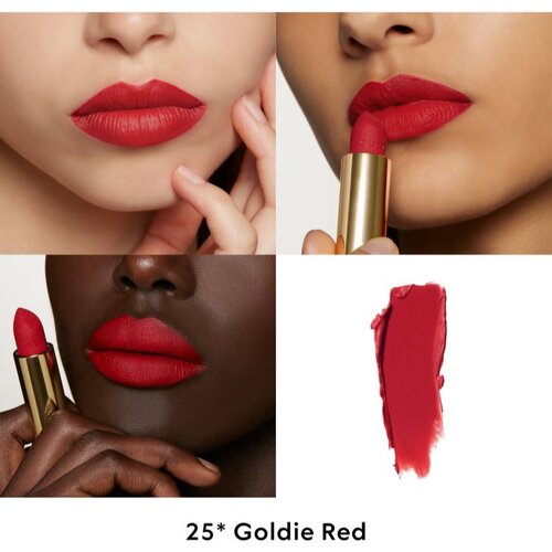 Gucci Beauty Rouge &amp;agrave; L&amp;egrave;vres Matte Lipstick matirajući ruž za usne nijansa 25* Goldie Red 3.5 g Slike