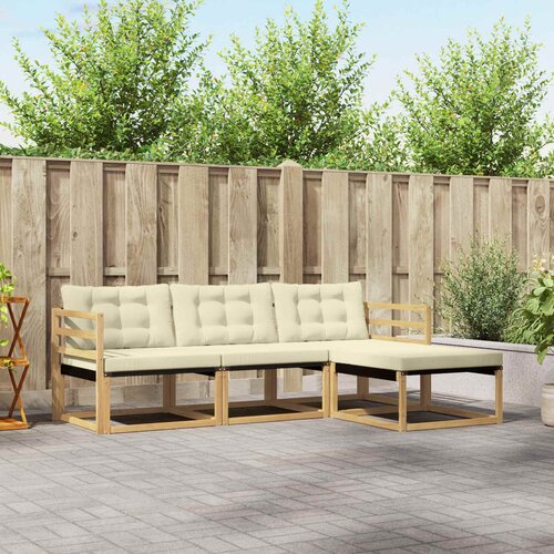  Set vanjskih sofa 4 kom. Bijela i krem Cene