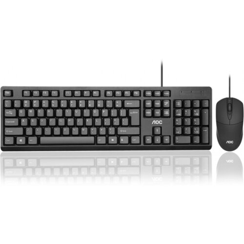 AOC KM160 komplet tastatura+optički miš 1200dpi crni Slike