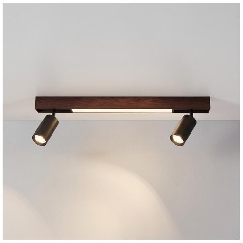 Brilagi LED spot svetiljka SELE 2xGU10/30W/230V + LED/15W crna/hrastov dekor Slike