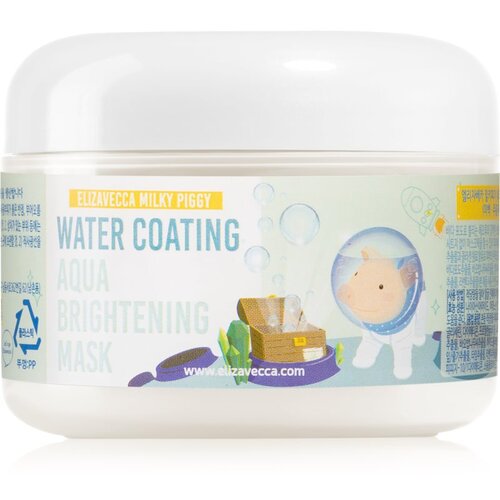 Elizavecca Milky Piggy Water Coating Aqua Brightening Mask kolagenska maska za osvetljevanje kože in hidratacijo 100 g Slike