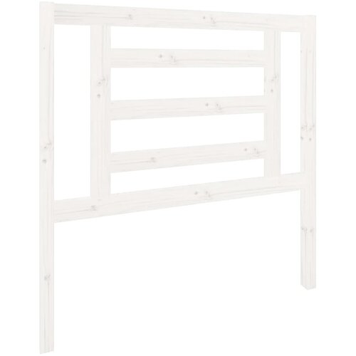 Maison Chic posteljno vzglavje - vzglavna omarica - nočna omarica belo 96x4x100 cm trdna borovina, (21706150) Slike