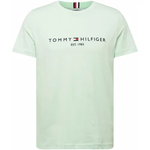 Tommy Hilfiger Majica marine / pastelno zelena / rdeča / bela