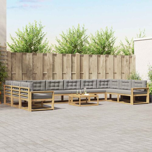  Set vanjskih sofa 11 kom. Bijela i svjetlosiva Cijene