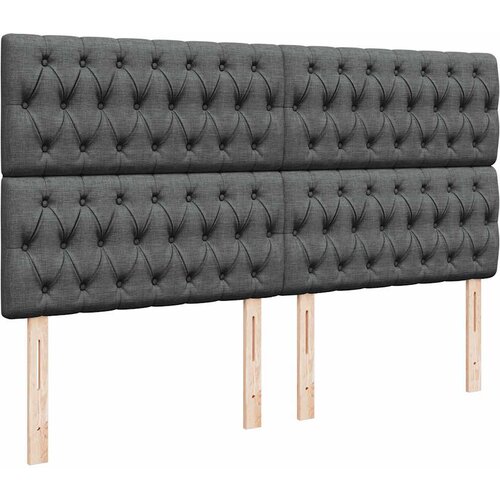  Otomanski krevet s madracem i LED tamnosivi 160x200cm tkanine Slike