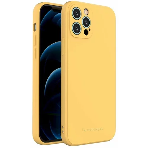 Wozinsky Color Case silikonska fleksibilna izdržljiva futrola za iPhone 12 Pro žuta