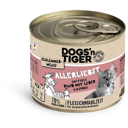 Dogs&amp;#039;n Tiger Varčno pakiranje gurmanski meni 12 x 200 g - Govedina z jetri Slike