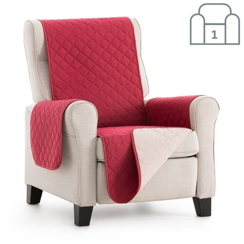 SOFA Dvostransko pregrinjalo za fotelj - enosed 55x200 cm rdeča / bež EU kvaliteta Cene
