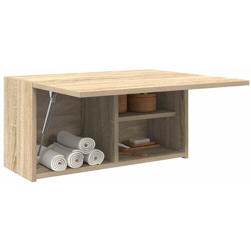 vidaXL Kopalniška stenska omarica sonoma hrast 60x25x30 cm inž. les Cene
