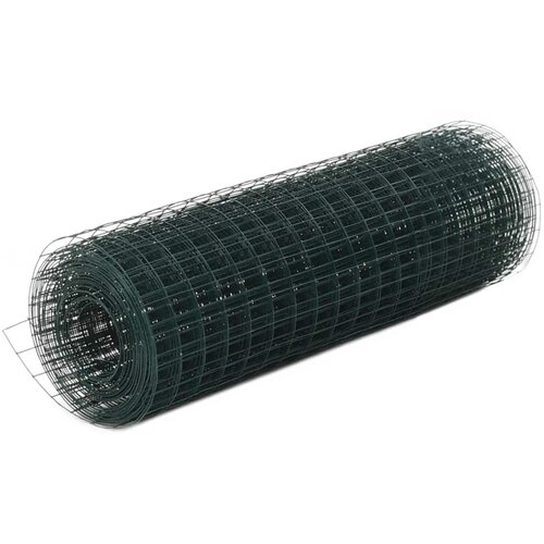 vidaXL Žična mreža za ograjo jeklo s PVC oblogo 10x0,5 m zelena Cene