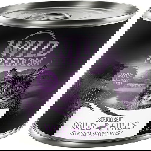 Wild Freedom Adult Sterilised 6 x 200 g - receptura bez žitarica - Wild Hills Sterilised – piletina s pačetinom Cijene