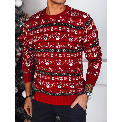 DStreet Sweter męski świąteczny czerwony Slike