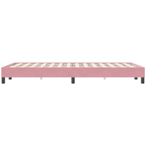 Box Spring krevet bez madracem ružičasti 120x220 cm samt Slike