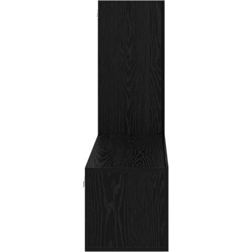 VidaXL Set TV ormarića s policom s pohranom s vratima 3 pcs Crni hrast S 30.5 x 30 x 90 cm Slike