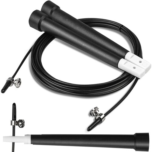 Neo-Sport NS-955 Adjustable Black Skipping Rope for Cardio and Fitness Training, (21740448) Cene