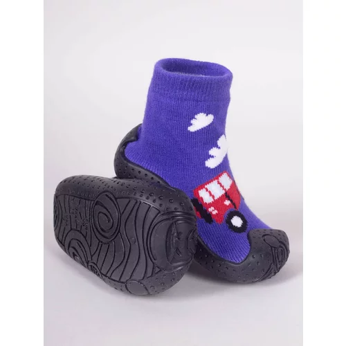 Yoclub Kids's Baby Boys' Anti-Skid Socks With Rubber Sole P2