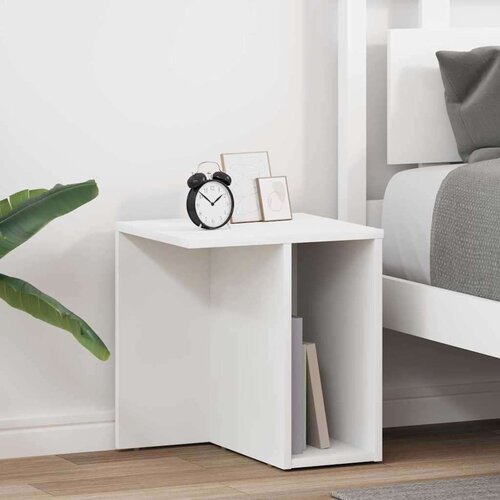  Stranska miza 2 pcs Bela 37 x 32 x 40 cm Konstruiran les, (5000201762) Cene