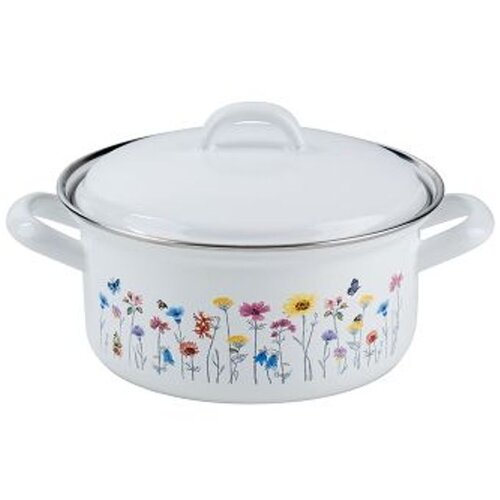 RIESS kozica s pokrovom Flora 14 cm, 0,75l, dvojni rocaj, em Cene