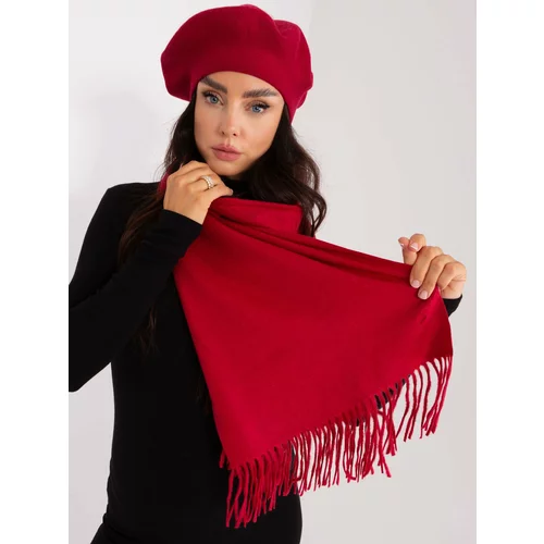 Fashion Hunters Burgundy knitted scarf