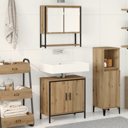 VidaXL Set namje&amp;scaron;taja za kupaonicu od 2 komada Artisan Oak konstruirano drvo Slike