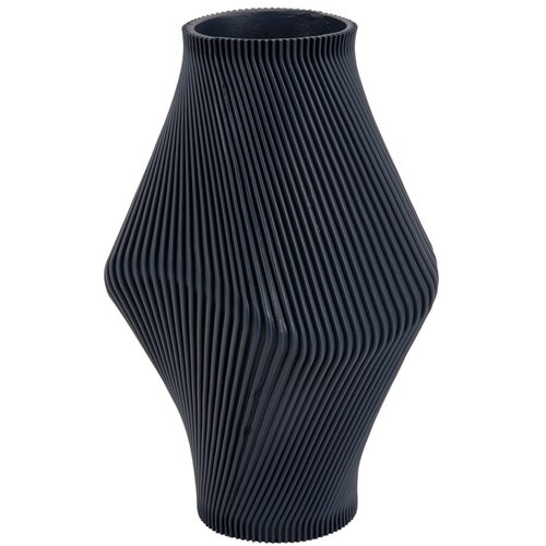 PT LIVING Temno modra vaza iz poliresina (višina 30 cm) Twisted Rib – Cene