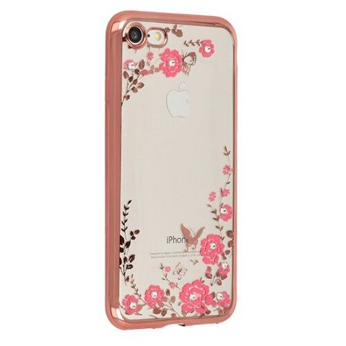 Nillkin Silikonski ovitek z rožicami za iPhone XR - pink Cene