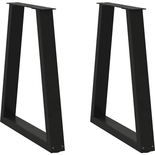  Noge za blagovaonski stol V-oblik 2 kom Crne 50x(72-73,3) cm Čelik Cene