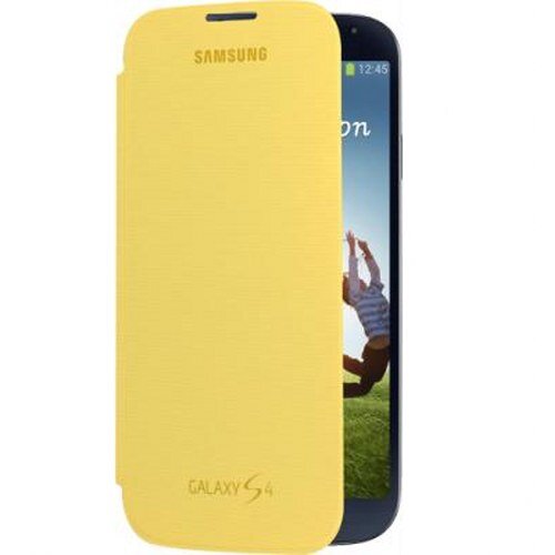 Samsung Ohišje v obliki školjke za Galaxy S4 Folio Light Slim Design z oblogo iz semiša, Rumena, (21373417) Cene