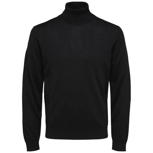 Selected Noos Town Merino Knit - Black Crna