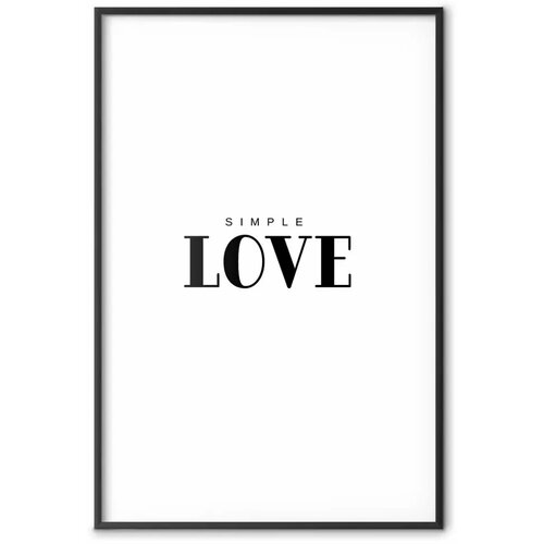  Plakat - Simple Love 40x60 Crni okvir s margom Cene