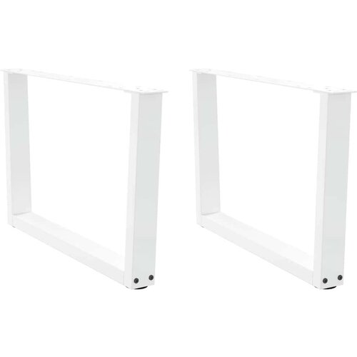  Noge za blagovaonski stol V-oblika 2 kom bijele 70x(42-43 3) cm Slike
