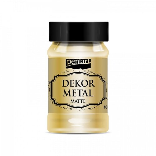 Dekorativna boja Pentart 100 ml mat metalik Silver Slike