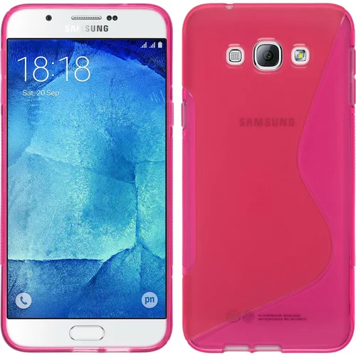  Gumijasti / gel etui S-Line za Samsung Galaxy A8 - roza