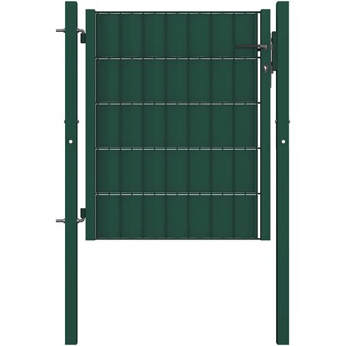  Vrata za ogradu PVC i čelik 100x100 cm Zelena Cene