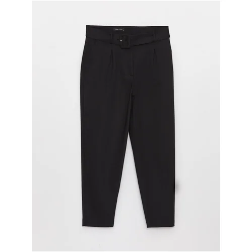 LC Waikiki Women's Carrot Cut Trousers with a Belt at the Waist