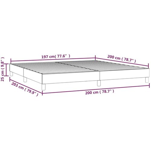 VidaXL Okvir za krevet s oprugama crni 200 x 200 cm od tkanine Slike