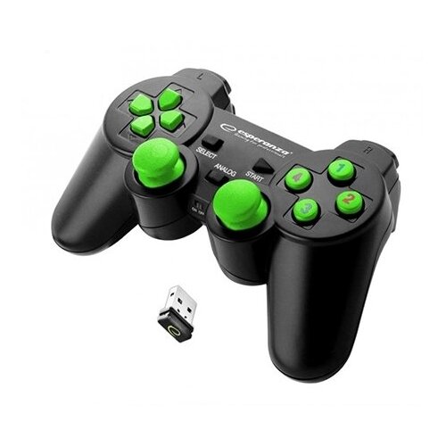 Game Pad ESPERANZA GLADIATOR, vibration, PS3/PC, wireless, black/green, EGG108G Cijene