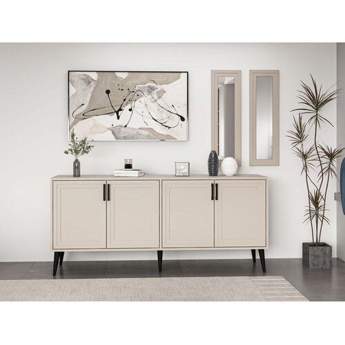 Hanah home Console Prime ogledalo, 180x81x45 cm, krem Cene