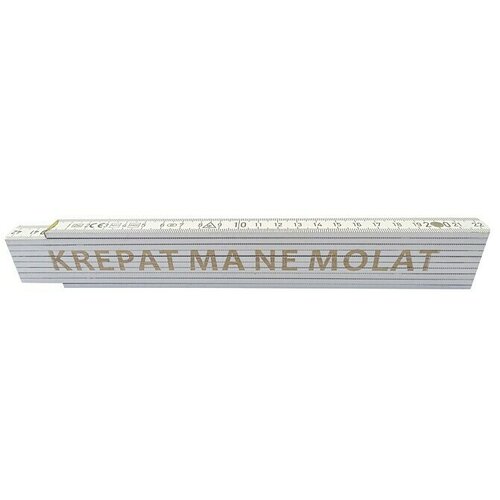  Zidarski metar (Duljina: 2 m, Natpis: Krepat ma ne molat, Boja: Bijele boje) Cijene