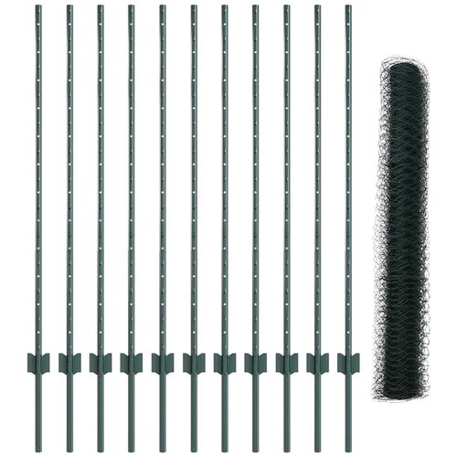  Heksagonalna ograda s stubom 25 x 1,2 m Čelik premazan PVC-om Slike