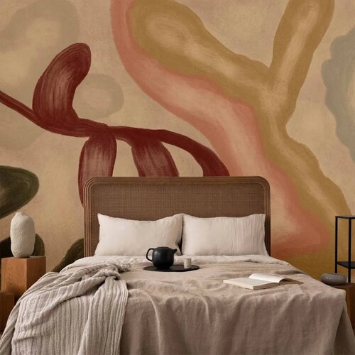  Foto tapeta - Colorful shapes &amp;ndash; worn-out figures in lime wash technique 350x256 Slike