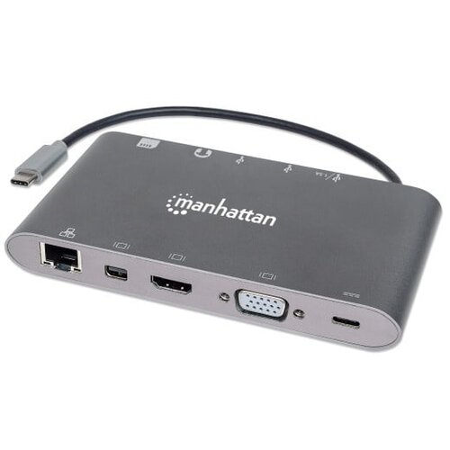  Docking station 152808 7in1 USB-C - HDMI/VGA/mDP/3xUSB/LAN/CR/PD 60W Cene