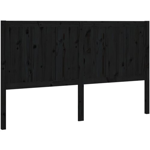 Maison Chic posteljno vzglavje - vzglavna omarica - nočna omarica črno 205,5x4x100 cm trdna borovina, (21705591) Slike
