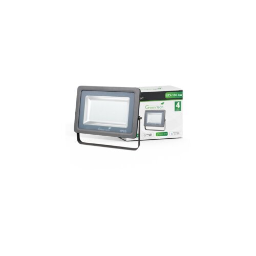  LED reflektor Green Tech 100W, 6000K, IP65, aluminij Cene
