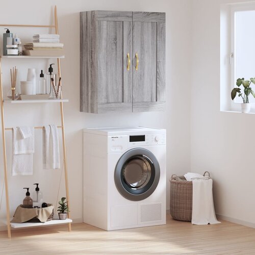 VidaXL Stenska omarica siva sonoma 69,5x34x90 cm inženirski les Slike