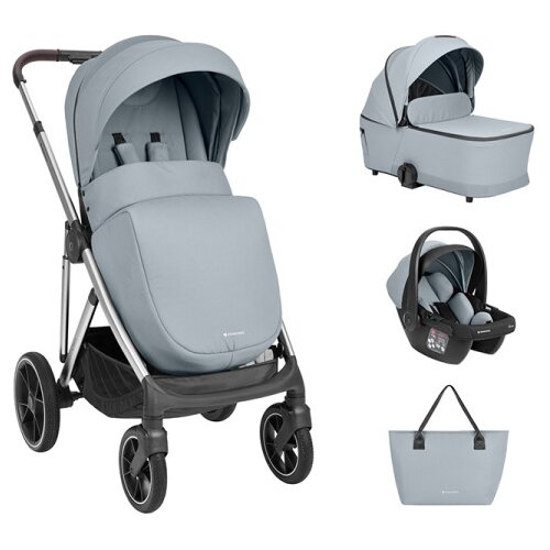 Kikka Boo Kolica Chiara 3in1 set sa I-SIZE autosedi&amp;scaron;tem i tvrdom korpom Grey KKB11261 Slike