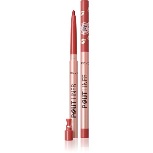 Makeup Revolution Pout Liner svinčnik za ustnice za povečanje volumna odtenek Burnt Cherry Red 0.2 g Slike