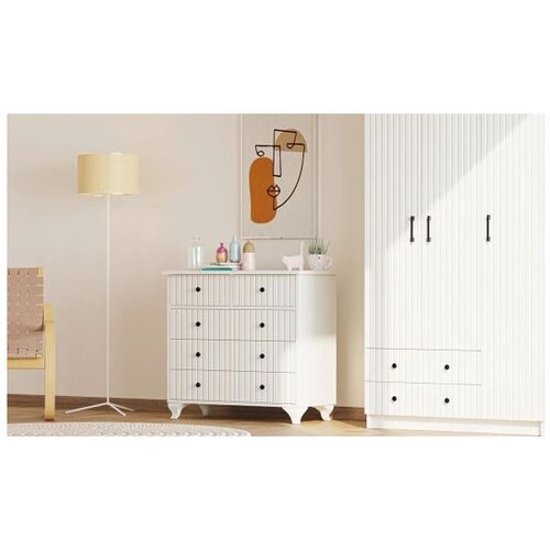 Hanah home Rb-185-09 matte white dresser Cene
