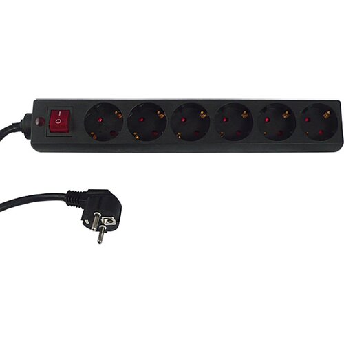  Produžni kabel s utičnicama (broj &amp;scaron;uko utičnica: 6 kom., crne boje, 1,4 m) Slike